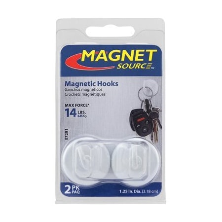 2PK WHT Magnet AP Hook